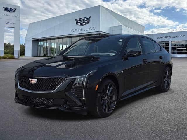 2026 Cadillac CT5 Sport in Black Raven — front three-quarter view