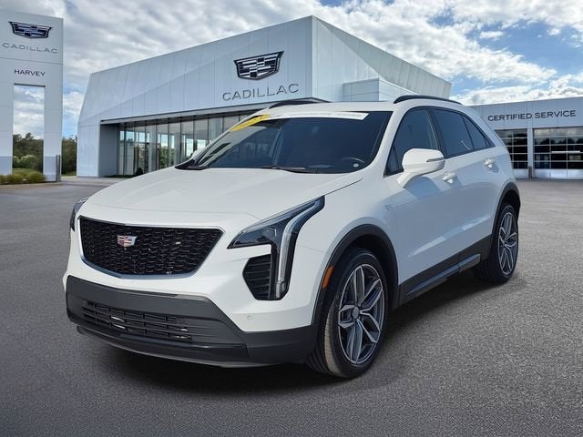 2023 Cadillac XT4 Sport in Crystal White Tricoat — front three-quarter view