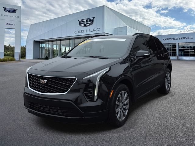 2023 Cadillac XT4 Sport in Stellar Black Metallic — front three-quarter view