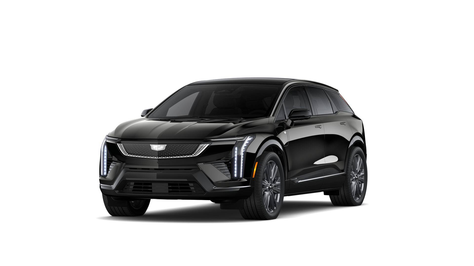 2027 Cadillac OPTIQ Premium Sport in Black Raven — front three-quarter view