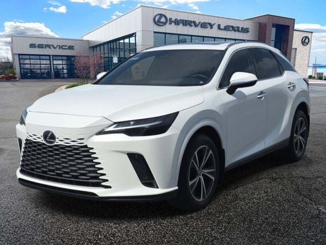 2023 Lexus RX 350 Premium in White Pearl — front three-quarter view