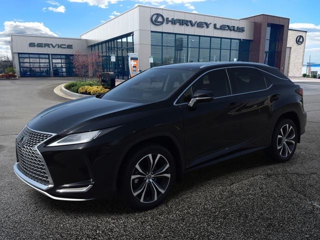 2021 Lexus RX 350 in Obsidian — front three-quarter view