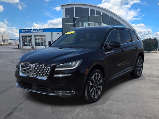 2021 Lincoln Corsair Reserve in Infinite Black — front three-quarter view