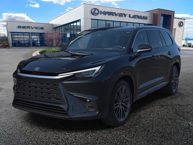2026 Lexus TX 350 Luxury in Caviar — front three-quarter view